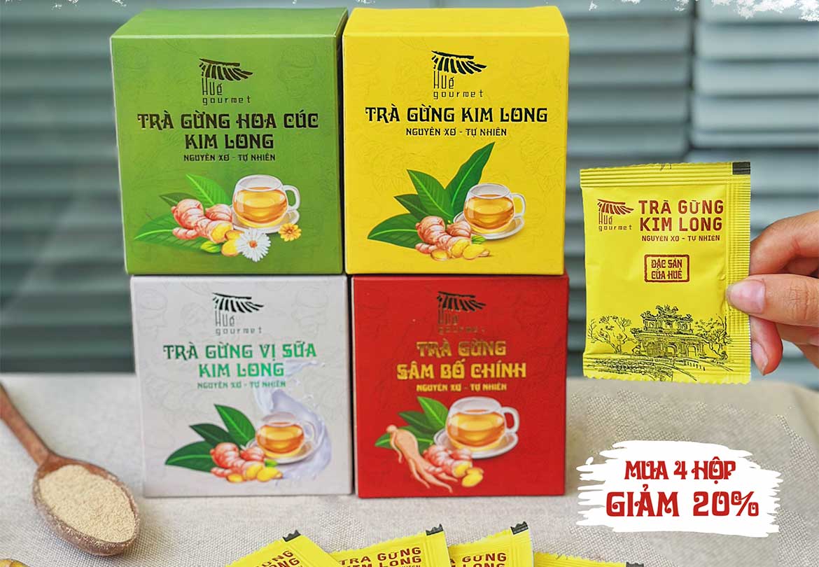 Ra mắt combo trà gừng 4 vị